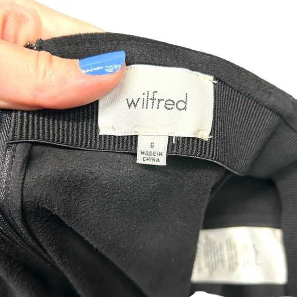 Aritzia Wilfred Nivelle Faux Suede Leggings in Black Size 6 - Picture 7 of 9